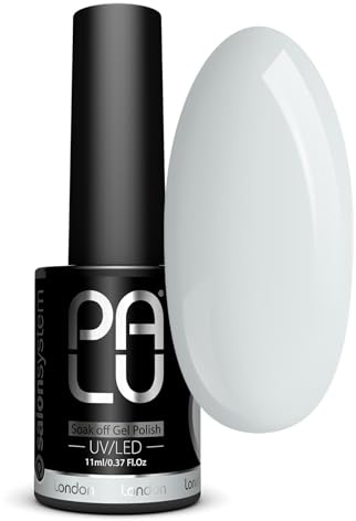 PALU – UV Nagellack LED Hybridlack – Gel Nagellack UV LONDON – Glatte Oberfläche – Hohe Pigmentierung – hält bis zu 3 Wochen – Professionelle Qualität Nageldesign – 11 g – G1 – Grau