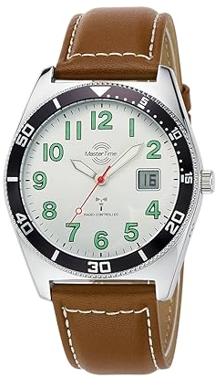 Master Time Funk Quarz Herren Uhr Analog-Digital mit Leder Armband MTGA-10856-41L