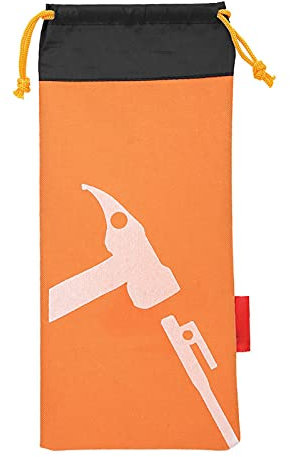 Zelthering, Tasche, Camping, tragbare Zeltheringe, Tasche, Hammer, Nageltasche für Wandern, Camping, Zelthammer und anderes Zubehör (orange)