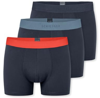 Schiesser Herren 3 Pack Boxershorts Bio Baumwolle Multipack - 95/5 Organic, Sortiert 9_180194, 6
