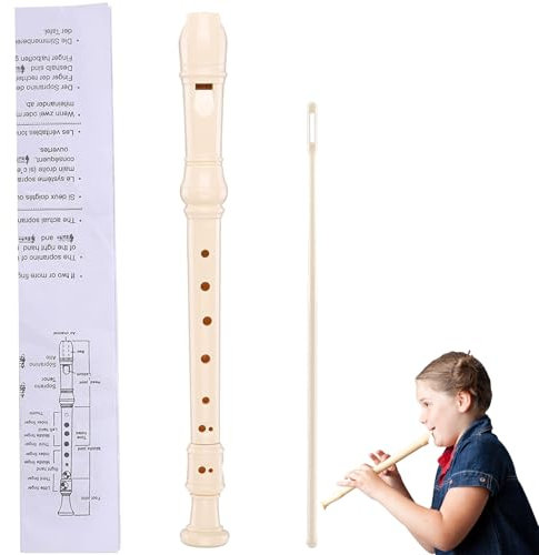 Blockflöte, Flöte, Blockflöte Sopran,Soprano Recorder, Sopranblockflöte, Abnehmbarer Recorder Musikinstrument aus Kunststoff für Anfänger Kinder