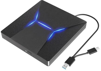 Extern Blu-ray-enhet USB 3.0 Typ-C 3D Blu-ray-spelare CD DVD-brännare Inspelare Platsbesparande