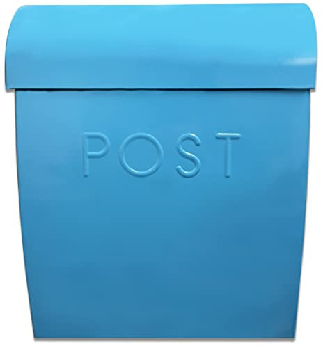 NACH Large Wall Mount Mailbox, 15.07 x 12.44 x 5.39 inches, Blue Mailboxes for Outside Wall Mount, Waterproof - The Sylvia Mailbox