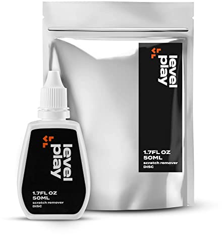 Levelplay Disc Scratch Remover Kit - Repairs & Polishes CD, DVD and Blu-Ray Surface Damage, Helps Fix Audio/Visual Skipping and/or Game Freezes, Microfiber Cleaning Cloth Included - 50ml Bottle