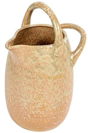 Creative Co-Op 80 oz. Stoneware Watering Pitcher with Handles, Reactive Glaze