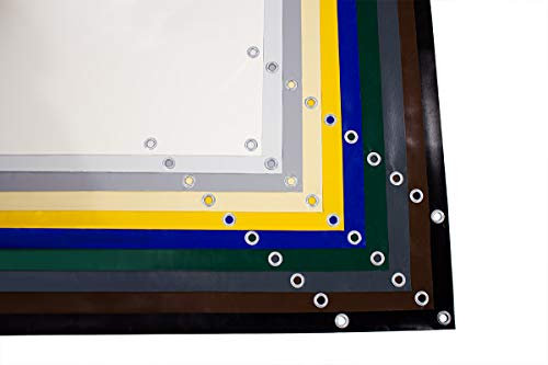 ANKO PLANEN 700 g/m² PVC Gewebeplane mit verzinkten Rundösen – Matte UV-stabile reißfeste LKW Abdeckplane (Anthrazit, 2,5m x 6m)