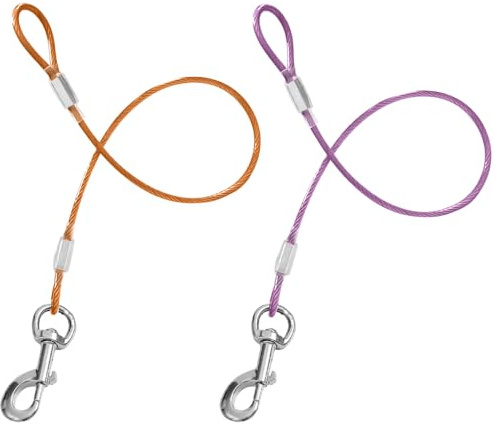 Mi Metty 24in Chew Proof Dog Leash Extension Rope for Basic Walking Leash,Work with Any Leash & Collar & Harness,Non-Tangle Connect Leashs