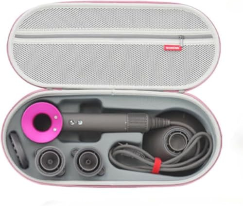 Haklein Custodia per asciugacapelli, impermeabile, organizer da viaggio portatile, custodia portatile per accessori per asciugacapelli Dyson (rosa)