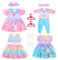 Aolso Puppenkleidungsset, 4 Stück Kleidung Bekleidung für Baby Puppen, Puppenkleidung 35-43 cm, Babypuppenkleidungs-Outfits, Einhorn Kleid, Socke, für 14–18 Zoll große Puppen(ohne Puppe)