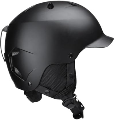 QSTDGVPW Skihelm Sporthelm Bequeme Kopfbedeckung Skifahren Zubehör für Outdoor Sportarten Rollschuhlaufen Radfahren Erwachsene Frauen, Schwarz