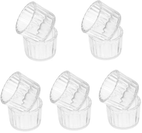 PRETYZOOM 5 Set Tazza Di Cera Di Contenitori Portacandele Uragano Guidato Candele Casa Bicchiere Portacandele Votive Sfuse Portacandele Per Luci Da Tè Transparent 2 Pezzi * 5