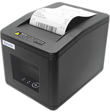 POSSAFE XPrinter Reçu thermique 80 mm | Haute vitesse d'impression, connexion USB, faible bruit, montage mural, protection contre la surchauffe, compatible Windows et Linux | Idéal pour les magasins