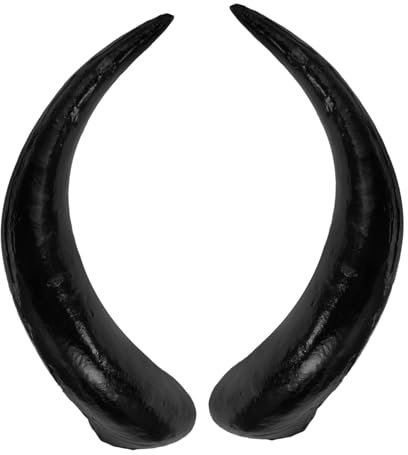 HOLIDYOYO 1 Par Hornpannband Halloween Huvudbonad Oxhorn Tjurhorn Huvudbonad Halloween Hårtillbehör Tjurhorn Kostym Pannband Horn Tjurhorn Cosplay Kostym Pannband Falska Horn