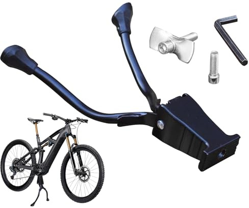 Supporto centralizzato per bicicletta a due gambe, montaggio centralizzato, per biciclette con due gambe, stabile supporto in metallo per bici da strada, mountain bike, all'aperto, parcheggio per