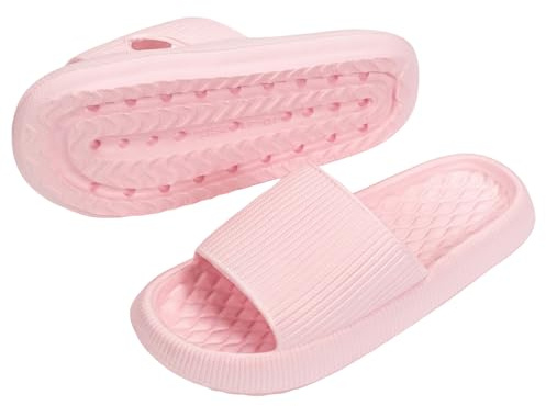 Vinuwu Waterproof Slippers Women,Platform Cloud Sliders Women,Non-Slip Slippers for Bathroom Pool Beach House Indoor Outdoor