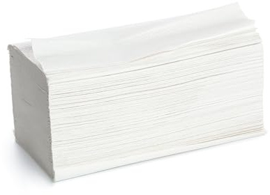 Z Fold Strong White Soft 2ply Embossed Hand Towel Narrow 20cm Wide x 24cm Long, 15 Sleeves Case 3000 (Fits Kimberley Clark Dispensers Also)