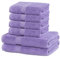 DecoKing 6er Set Baumwolle Qualität 525g/m² 4 Handtücher 50x100 cm und 2 Badetücher 70x140 cm lila saugfähig Marina