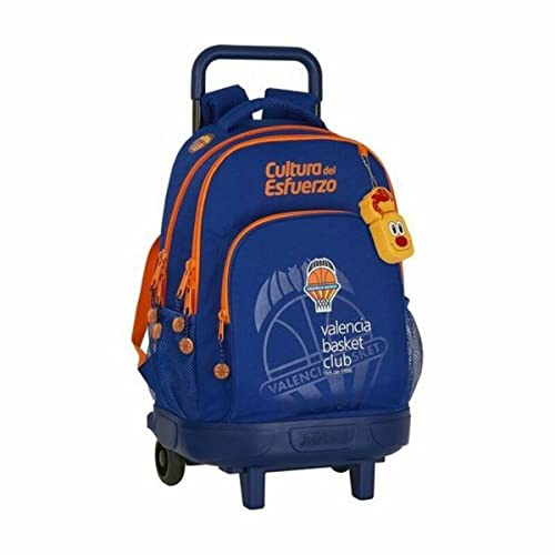 safta Unisex Children's Valencia Basket ryggsäck (förpackning med 1), blå/orange, 230x90x120 mm, Grön ryggsäck + vagn