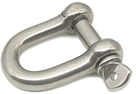 D Ring Shackle Lock-M16/0.63, 304 Stainless Steel D Ring for Heavy Duty Construction, Rigging, Vehicle Recovery, Hauling, Tie Downs, Hanging-1 Pcs
