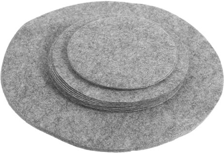 COLLBATH 24 Piezas Almohadilla de Fieltro Protector Separador de ollas Separador de Fieltro Separadores de ollas y sartenes Separadores de ollas y Tazas Estera de vajilla Alfombrilla sintió