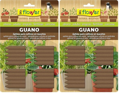 Flower - Abono Clavos Guano 20ud e.60 (Paquete de 2)