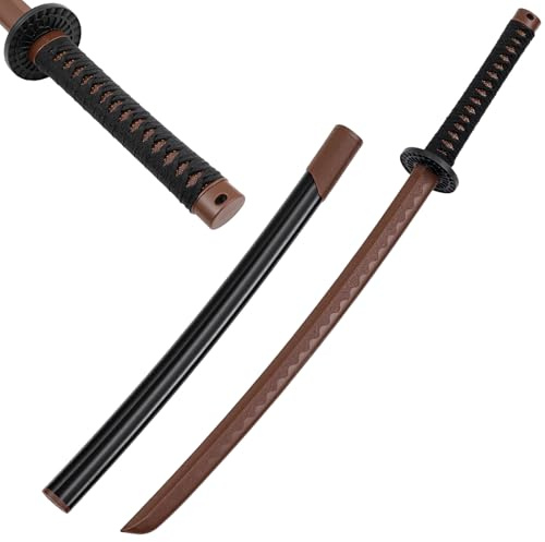 Seenelling Katana-Schwert aus Polypropylen mit ABS-Scheide, japanisches Training, Samurai-Schwert, Katana-Training, Kampftraining, stumpfes Langschwert für Männer und Frauen, Halloween, Cosplay, volle