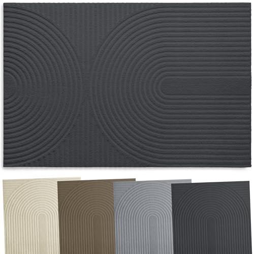 Zenacasa - Felpudo Entrada Casa Exterior e Interior 70x120 cm - Antideslizante, Absorbente y Lavable a Máquina - Felpudos Oeko-Tex Certificados - Antracita