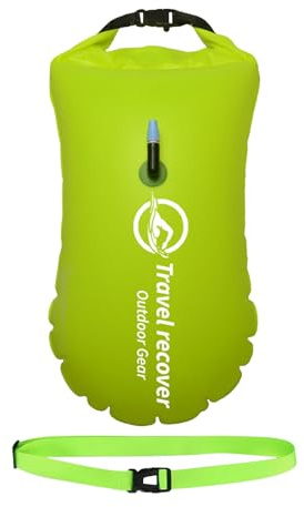 Bouée de natation – Sac étanche à flotteur de sécurité | Bouée de traction de natation, grands sacs humides flottants gonflables de 50 cm, accessoire de piscine et d'eau libre pour adultes, rangement