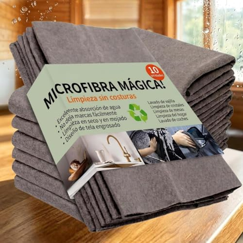 PYUYHS Paño Mágico Antonio Herato,10 Pcs Paños De Limpieza De Microfibra,30x40cm,Bayetas Reutilizables Multiusos Ultra Absorbentes Sin Pelusas para Hogar Cocina Cristales Ventanas Espejos