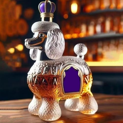 300 ml karaff dekanter whiskystaty skulptur - 3D-form vinflaska skulptur, rolig glas whiskykaraff, gåvor, djurvin förvaringsbehållare (#1)
