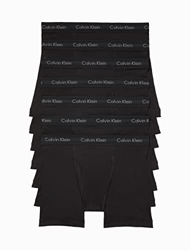 Calvin Klein Men's Cotton Classics 7-pack Boxer Brief, 7 Black, Large