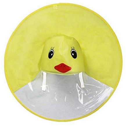 Hotaden Mignon Raincoat Cartoon Canard Enfants Manteau Pluie UFO Enfants Parapluie Chapeau Magique Mains Libres Hauts garçons et Coupe-Vent Poncho