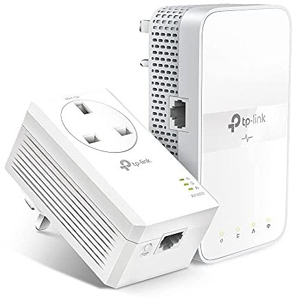 TP-Link AV1000 Gigabit Passthrough Powerline ac Wi-Fi Kit, Dual Band Speed Up to 1200 Mbps, Wi-Fi Extender/ Booster, Extra Power Socket, No Configuration Required (TL-WPA7617 KIT) (Renewed)