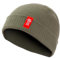 Manufaktur13 Double Sided Cotton Beanie - 2-in-1 Slouch/Cuffed Baumwoll-Beanie Mütze, Strickmütze mit Stick Veredelung aus 100% Organic Baumwolle in vielen Farben zur Auswahl (M13) (Riot Gear)