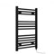 Valdern Matt Black Electric Heated Towel Rail 400 mm (W) x 700 mm (H) - 150W - Prefilled Black Electric Towel Radiator Warmer for Bathroom