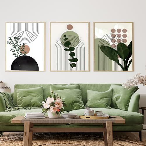 KAIDAARTLH Tableau sur toile bohème, ensemble d'affiches abstraites modernes, peintures murales d'art pour le salon et la chambre à coucher, sans cadre (G,3x40x60cm)