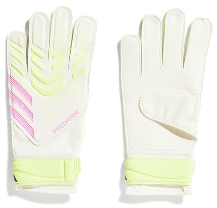 adidas Unisex Training Goalie Soccer Gloves, White/White/Lucid Lemon, 10
