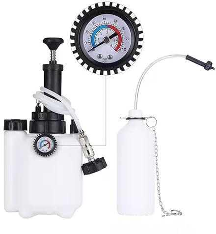 TONZACK 3L Auto Bremsenentlüftungsgerät, Bremsflüssigkeitswechselgerät mit 1L Bremsenentlüfterflasche und E20 Standard Adapter,Bremsenentlüfter Set für die meisten Modelle in Europa erhältlich