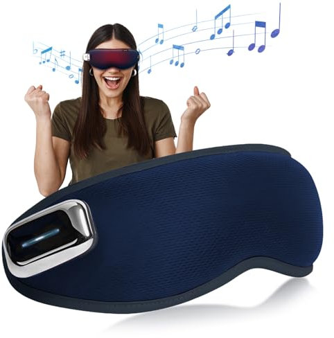 AUORUSI Augenmassagegerät,Tragbares und Kabelloses Eye Massager mit Bluetooth-Musik, Wärme- und Kühlfunktion sowie Vibrationsmassage, Wiederaufladbar mit Akku