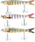 SPORWAY 3 Stück Kunstköder Hecht: Hecht Köder, Angelköder Set, Barsch Köder, Angelköder Fische Angeln Set, Angelzubehör Blinker Angeln, Blinker Angeln Angel Köder Geschenk für Männe