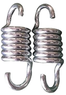 2 molle per amaca, resistenti, in metallo, per dondolo e portico, 10 x 3,3 cm