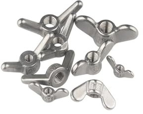 Dado ad alette Dado a mano 1~5 pezzi M4 M5 M6 M8 M10 M12 M14 M16 304 Dadi a farfalla in acciaio inossidabile Dadi ad alette Dado a vite manuale di forma speciale Dado a griffe (tipo B, M10-2 pezzi)(A-