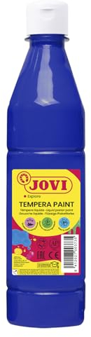 Jovi Plakatfarbe, malfertige Tempera auf Wasserbasis, 500 ml Flasche ultrablau
