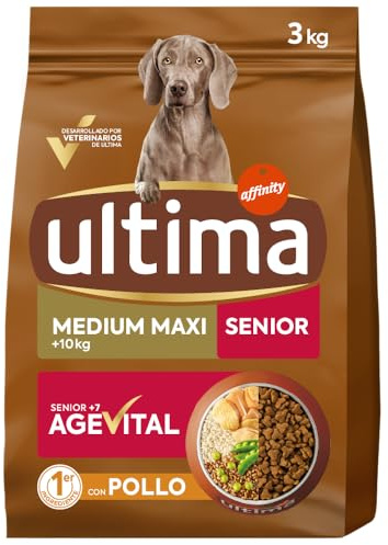 Ultima Hundfoder Medium Maxi Senior med kyckling - 3000 gr