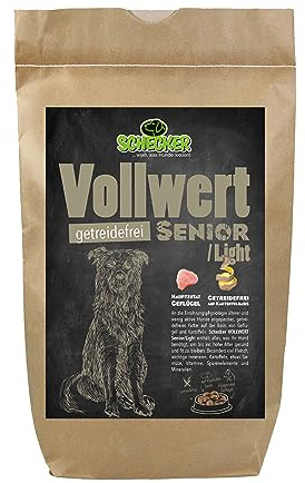 Schecker Trockenfutter - VOLLWERT Senior Geflügel - Light - getreidefrei - Keine Konservierungsstoffe - 12 kg - Hundefutter