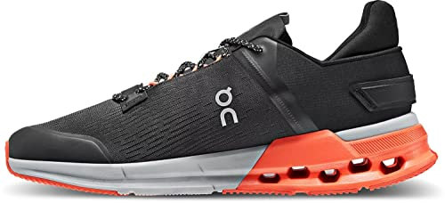 ON Herren Cloudnova Flux, Schwarz/Flammenrot, 46 EU