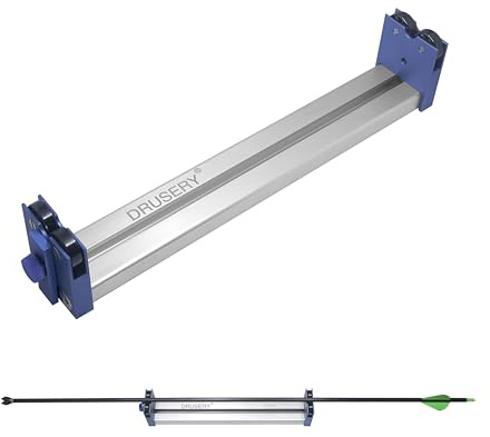 DRUSERY Arrow Spinner Tester Arrow Squaring Device for Shaft Straightness, Vane Tuning and Broadhead Spin, All Aluminum Construction Arrow Straightness Detector Tool