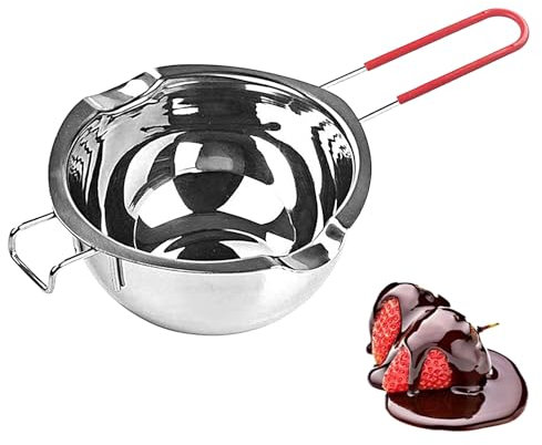 Pentola Per Bagnomaria In Acciaio Inossidabile - Crogiolo Per Candele Pentola Bagnomaria Per Cioccolato Antiaderente, Cioccolato Crogiolo In Acciaio Inox, Ciotola Di Fusione Per Cioccolato Zucchero