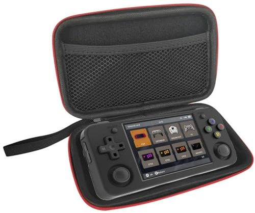 JiangJiangBao EVA-Hartschalenkoffer für RG35XX H Retro-Handheld-Spielekonsole, harte Tragetasche, kompatibel mit RG35XX H Videospielkonsole & Zubehör, sturzsichere & verschleißfeste Hülle