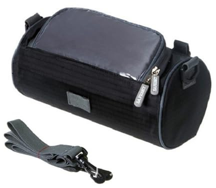Kytpyi Sacoche Velo Guidon, Sacoche Trotinette Electrique, Sacoche Guidon Velo Imperméable avec Écran Tactile en TPU pour Smartphone, Sacoche Velo avec 1 Bandoulière pour VTT, Vélos Électriques (Noir)